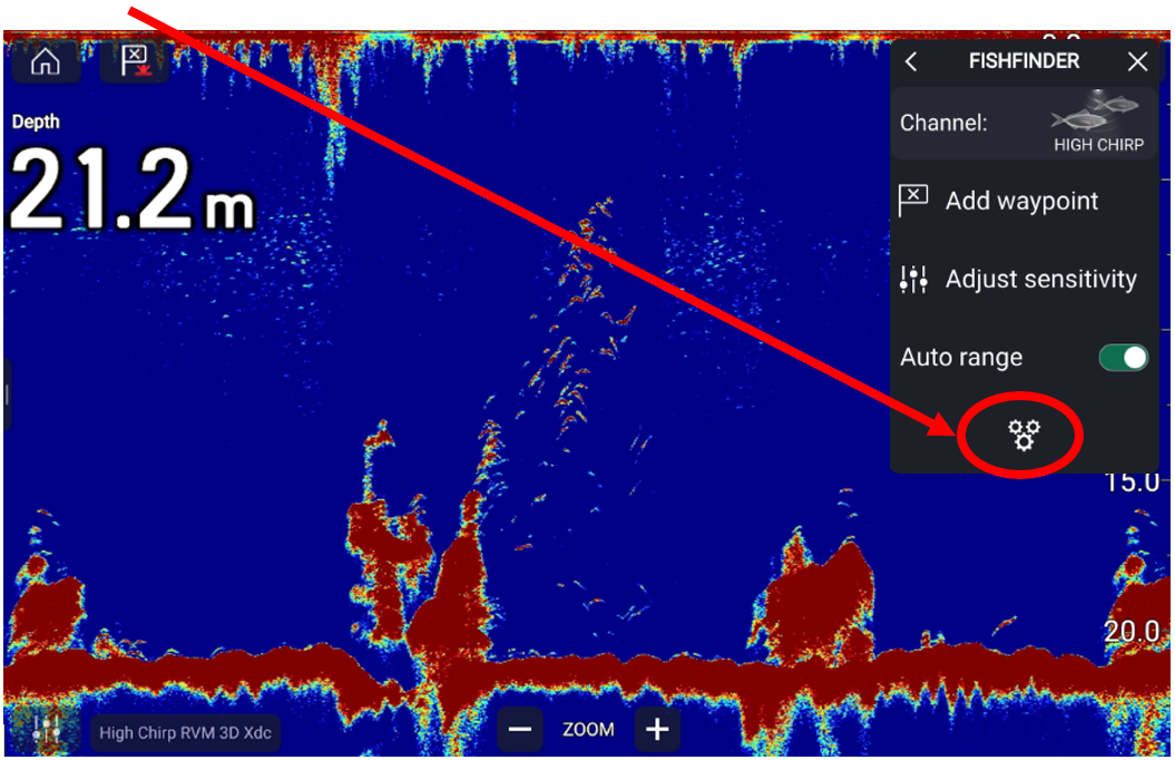 Raymarine SONAR inst&auml;llningar