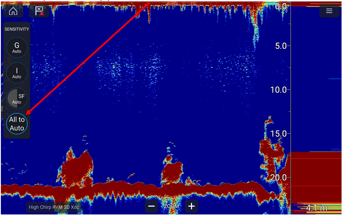 Raymarine k&auml;nslighetsinst&auml;llning