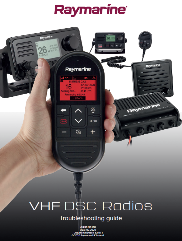Raymarine VHF-radio fels&ouml;kning