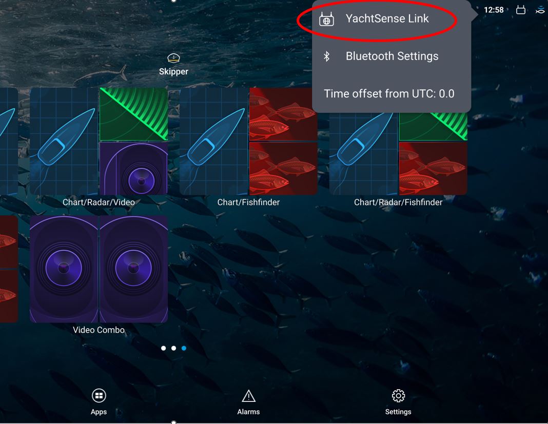 AXIOM Startbildschirm