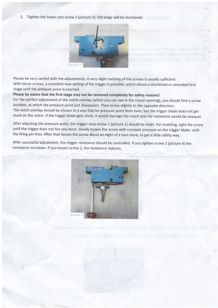 Justering av övre kam 4 – förläng första steget