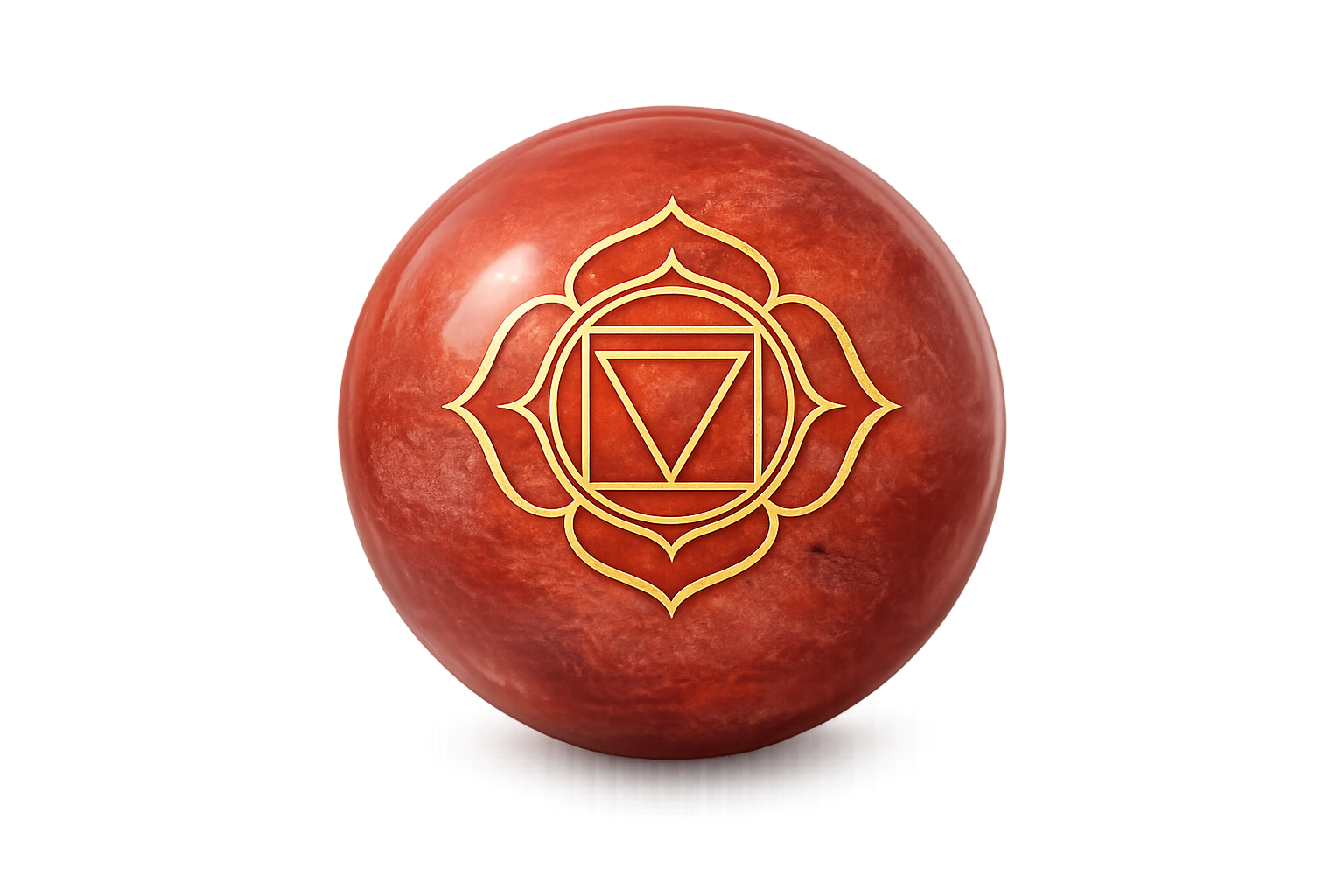 Rotchakra Muladhara med fyra lotusblad och central kvadrat