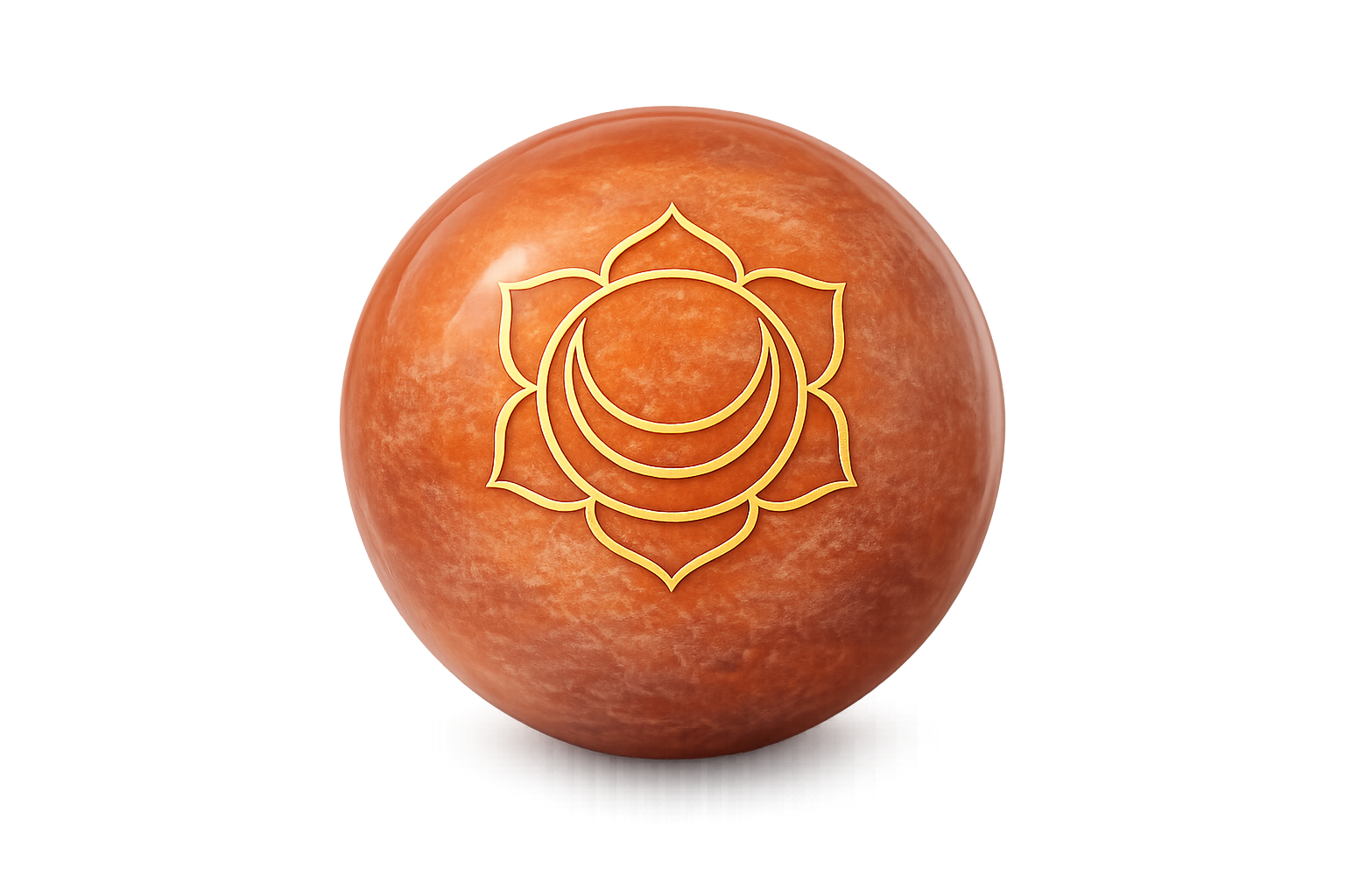 Sakralchakra Svadhisthana med sex lotusblad och månskära