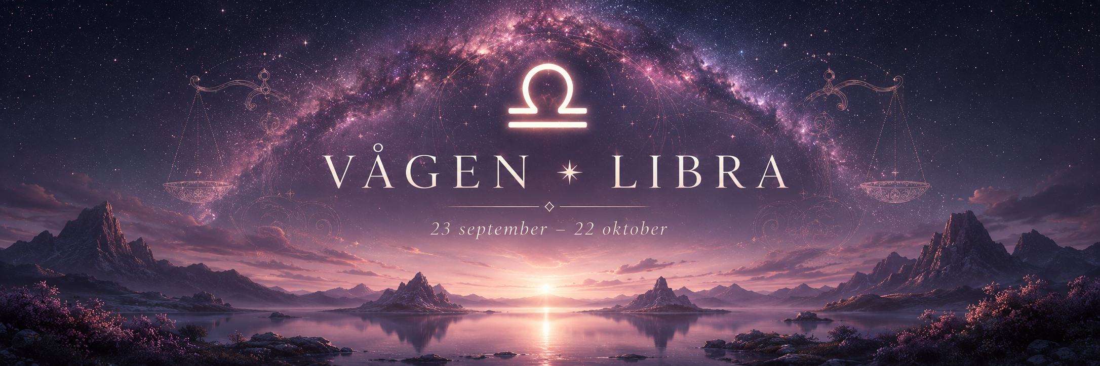 Vågen Libra med datum 23 september till 22 oktober i astrologisk design