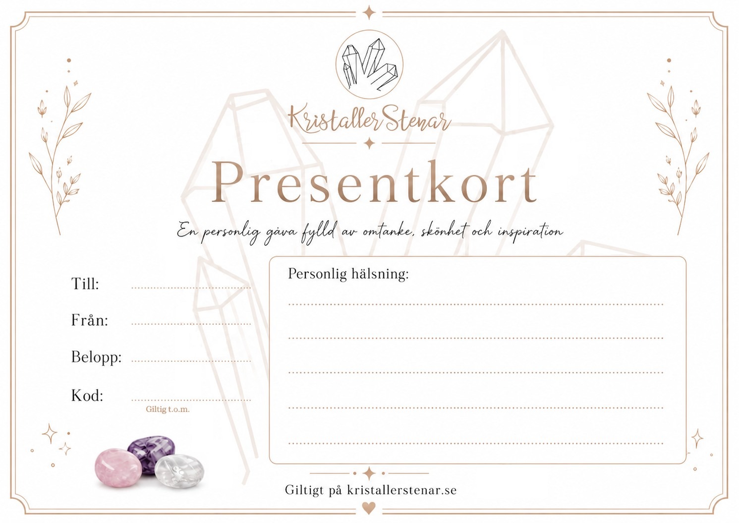 KristallerStenar presentkort