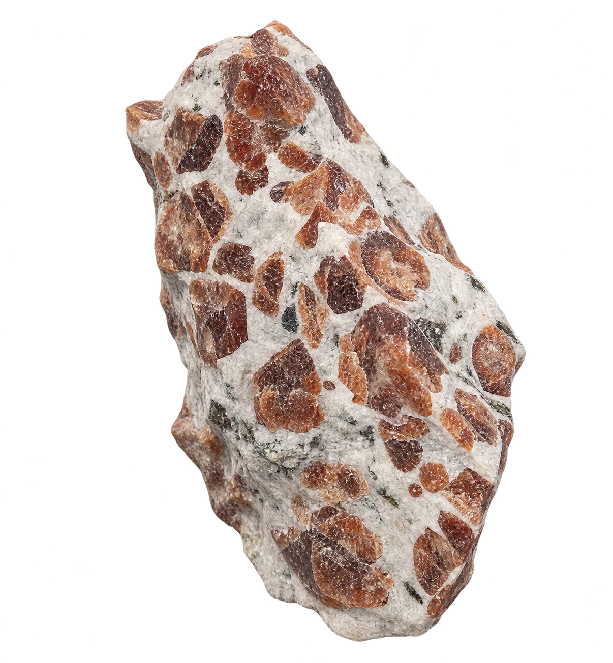 Giraffsten – Hessonitgranat i Wollastonit Matrix