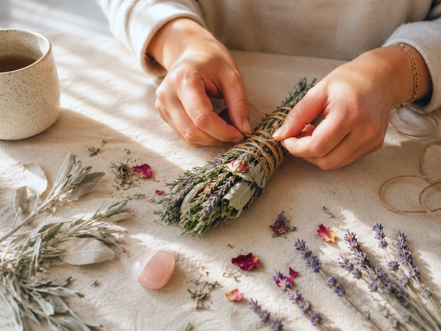 Skapa egen r&ouml;kelse hemma med &ouml;rter blommor och naturliga material