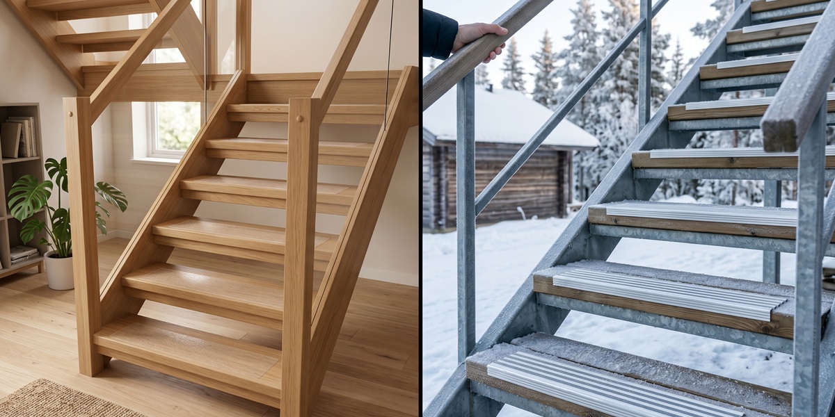 J&auml;mf&ouml;relse mellan halkskydd f&ouml;r trappa inomhus och utomhus