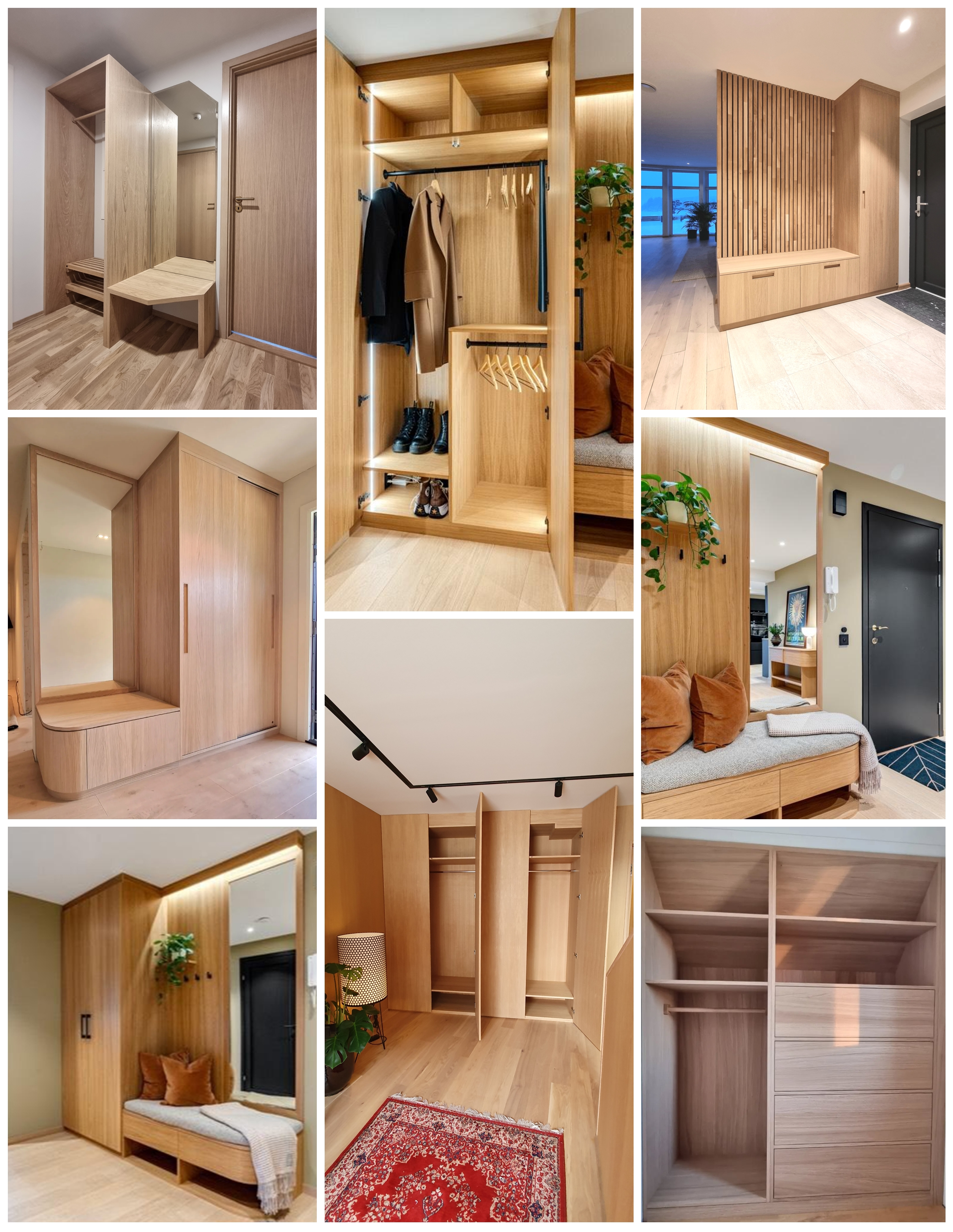  Spesialtilpassede garderober, skråtak, skyvedører produsert av Eriksen Fres og Design.