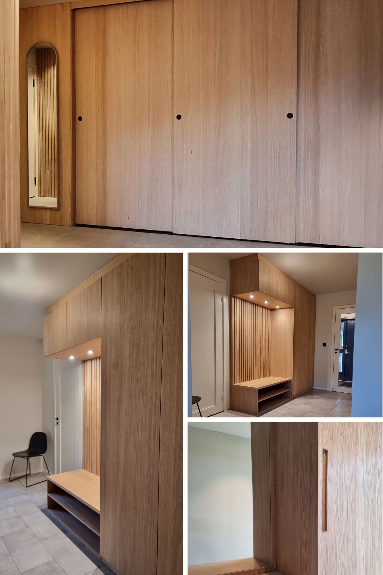 Spesialtilpassede garderober produsert av Eriksen Fres og Design.