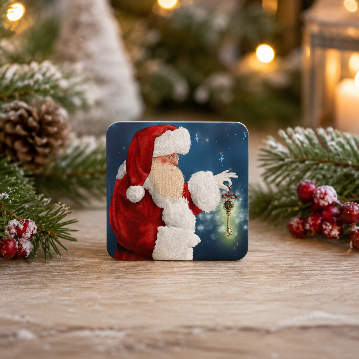 Julmagneter med tomtar och julmotiv