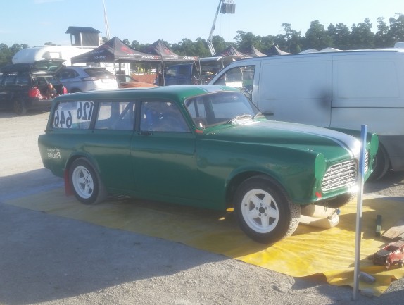 Nybyggd Volvo Amazon folkracebil på Gotland år 2017.
