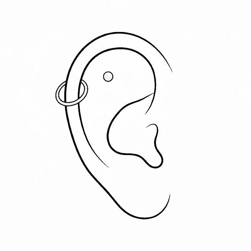 Helix och Flat Piercing