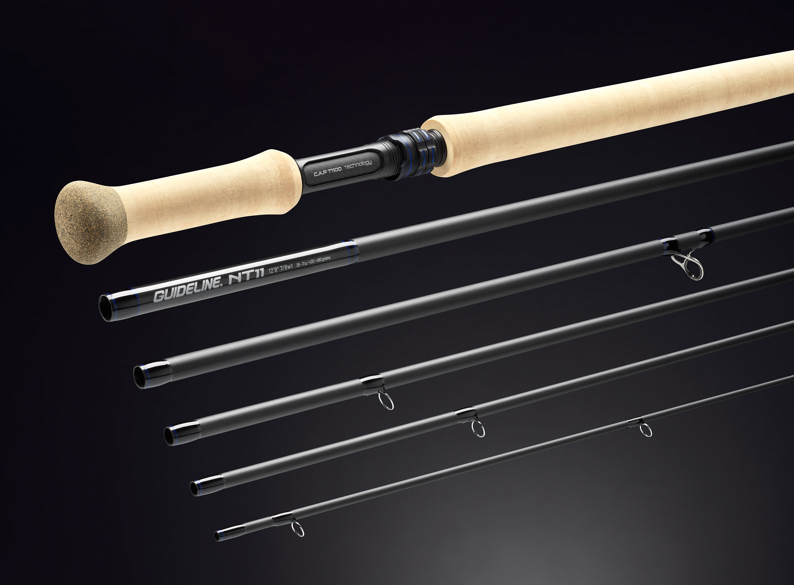 Guideline 6 Piece NT11 Salmon Double Hand Fly Rod - 13ft 9in