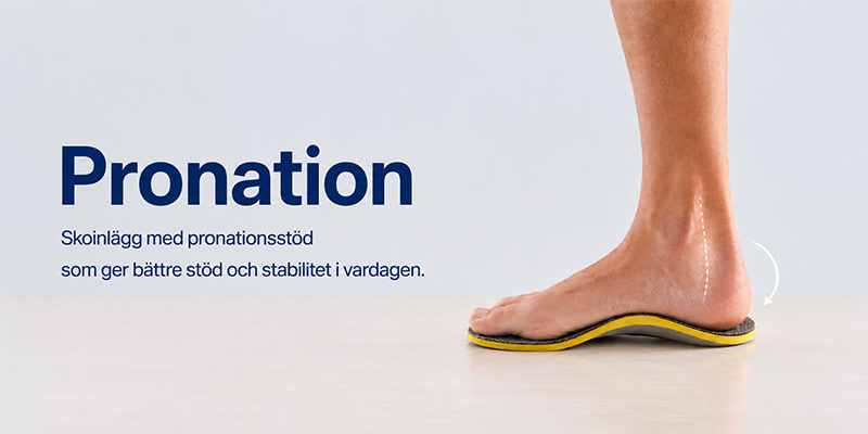 Pronation - skoinlägg med pronationsstöd