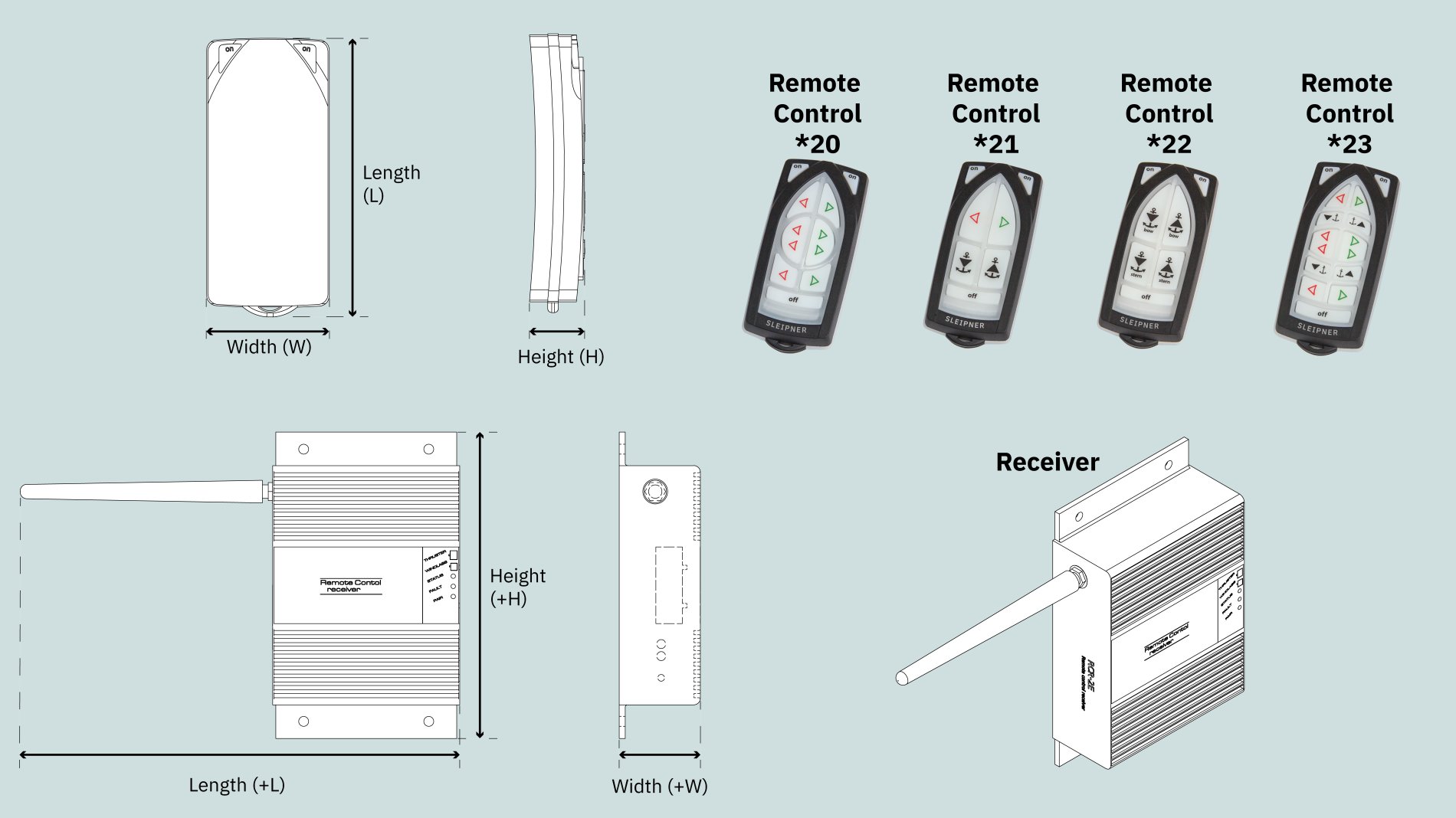 Sleipner Fjärrkontrollskit bogpropeller och Ankarspel 26 01 hkhisdm