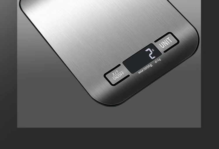 Digital köksvåg 5 kg i silver