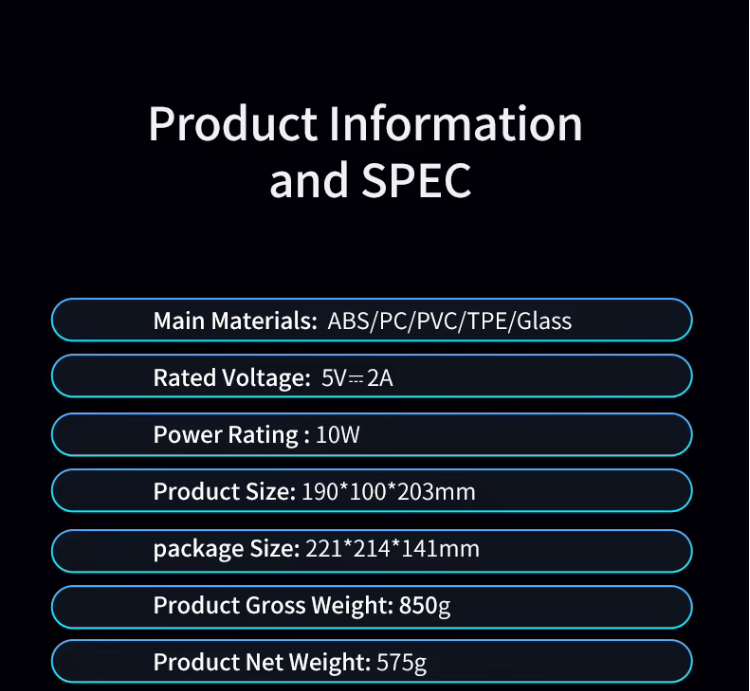produktinformation och specifikation - plasma ball nattlampa