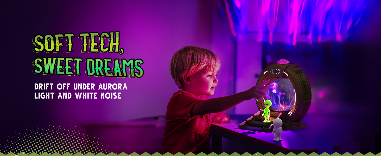 LED Nattlampa med Bluetooth, White Noise och Alarmklocka