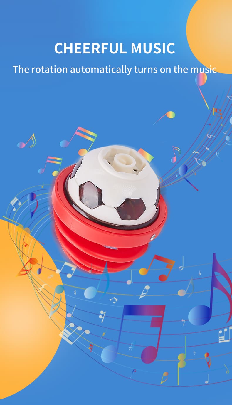 Ljusande snurrleksak med musik