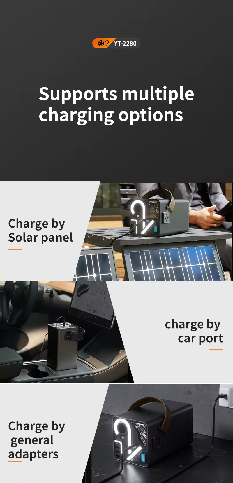 Powerbank 80000 mAh - 300W med snabbladdning för telefon & laptop