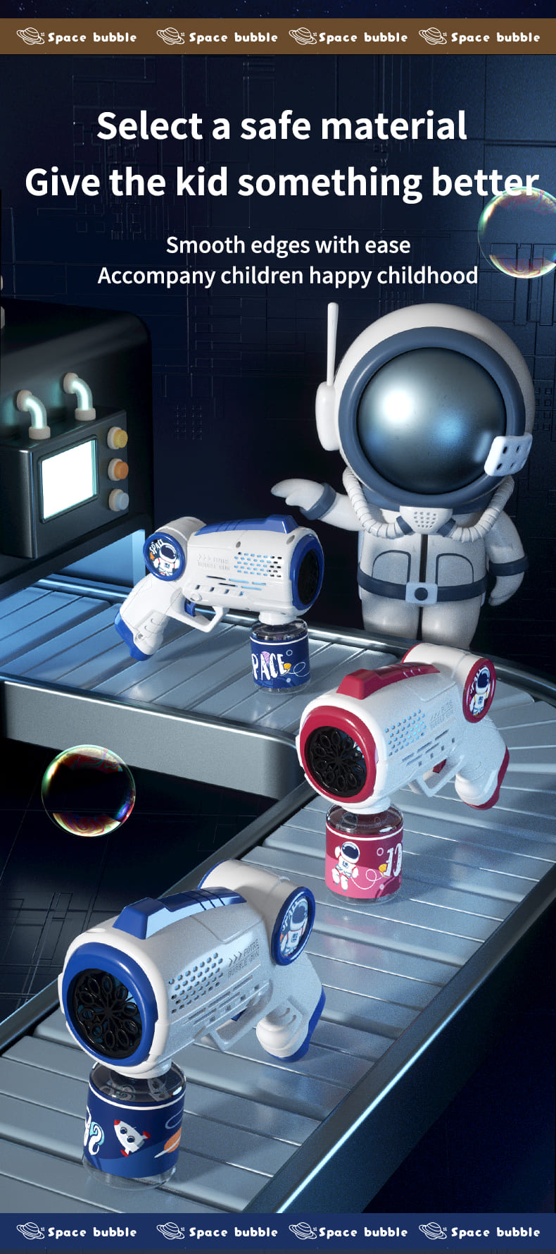 Såpbubbelpistol med LED