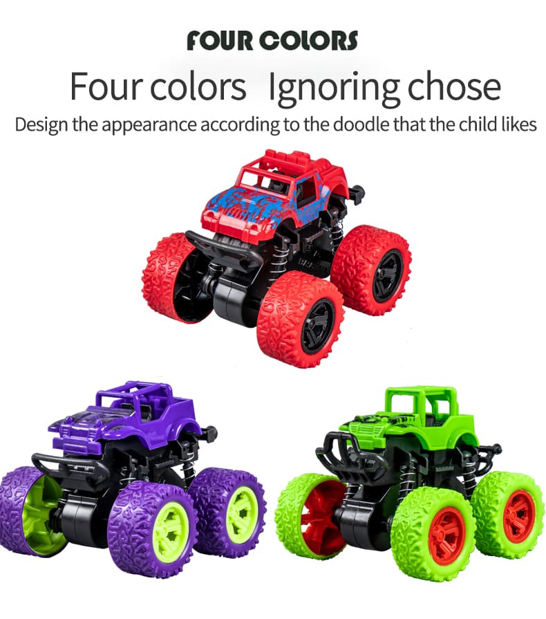 Monstertruck 4x4 Stuntbil Barn med 360° Flip | Toppleksak 2025