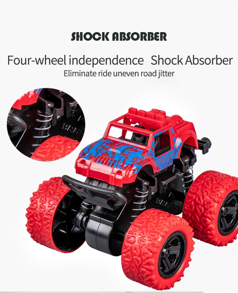 Monstertruck 4x4 Stuntbil Barn med 360° Flip | Toppleksak 2025