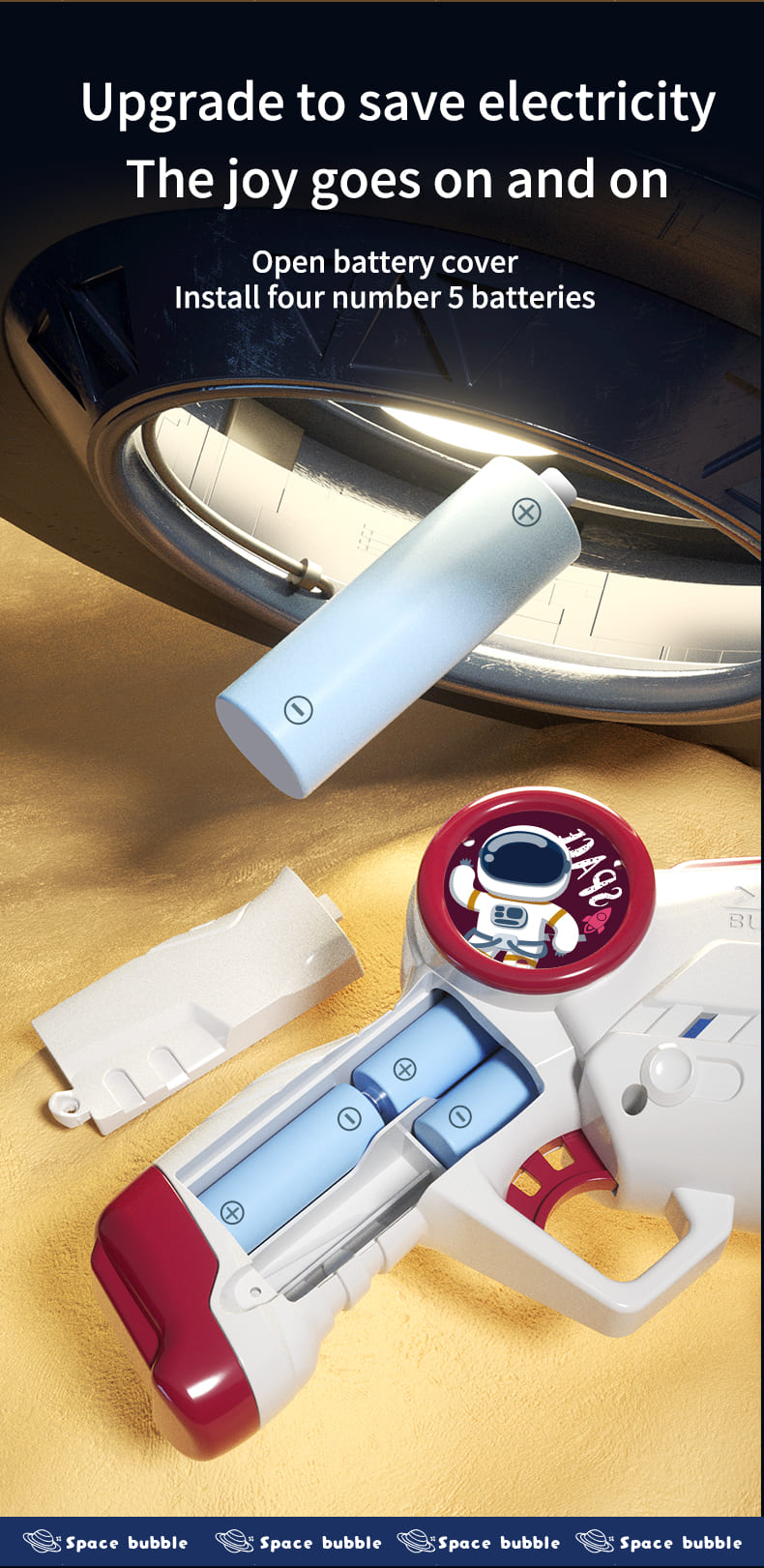 Bubblor med ljus och glädje