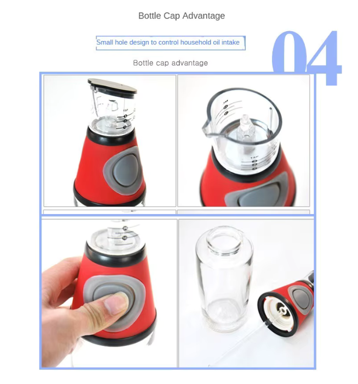 Läckagesäker Oljedoserare 500 ml i Glas med Pump