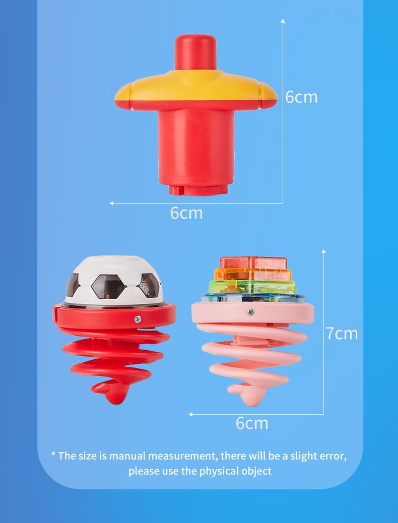 storlek Ljusande snurrleksak med musik – sensorisk LED-leksak för barn