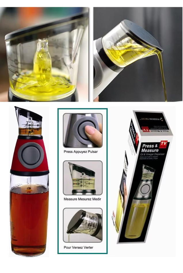 Läckagesäker Oljedoserare 500 ml i Glas med Pump