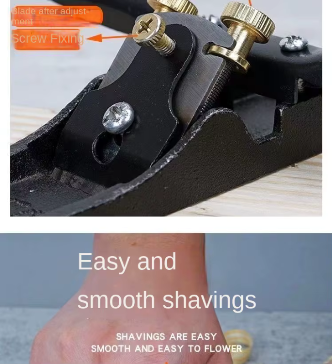 Manuell järnhyvel för professionell träbearbetning