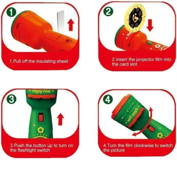 Tecknad bildprojektor jul