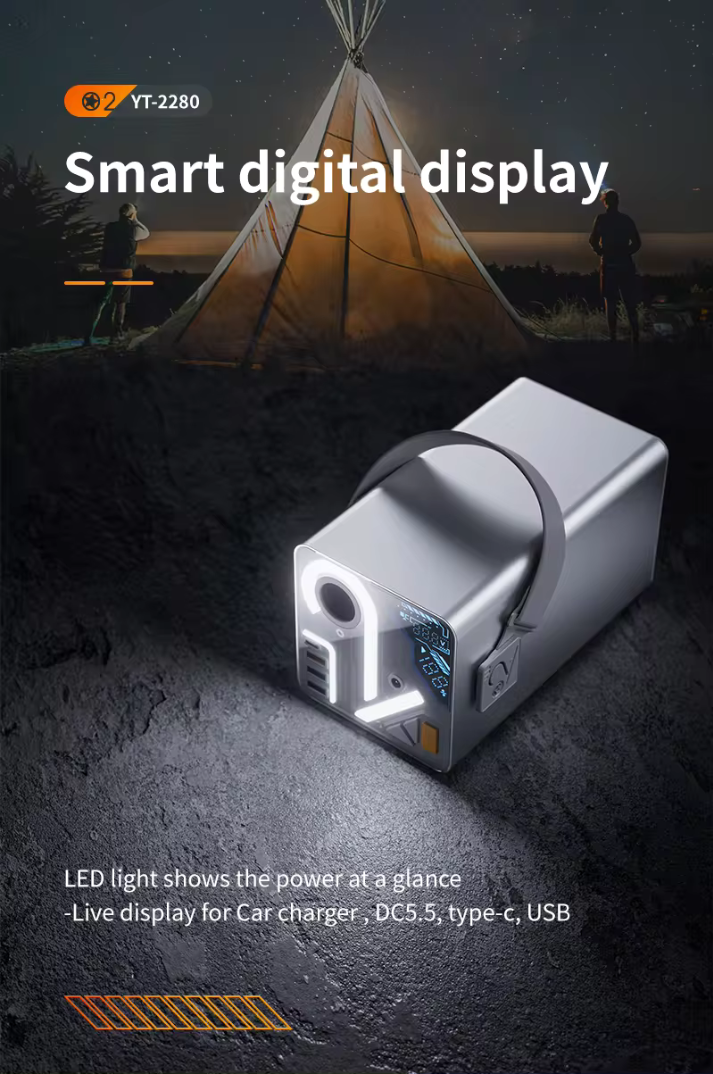 Powerbank 80000 mAh - 300W med snabbladdning för telefon & laptop