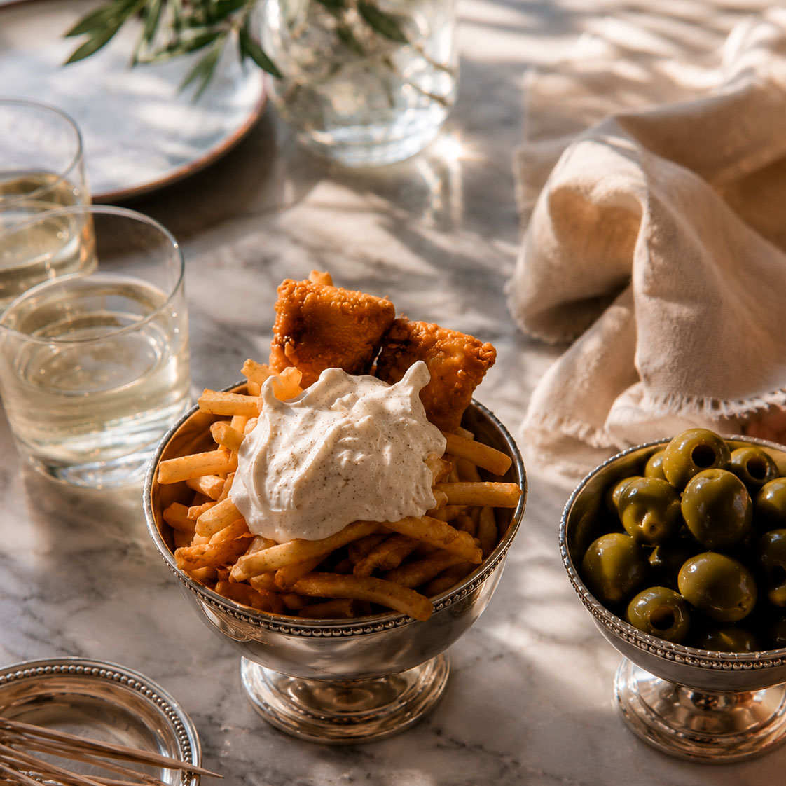 Krämig parmesan- och tryffeldip med crème fraîche och naturlig tryffelolja