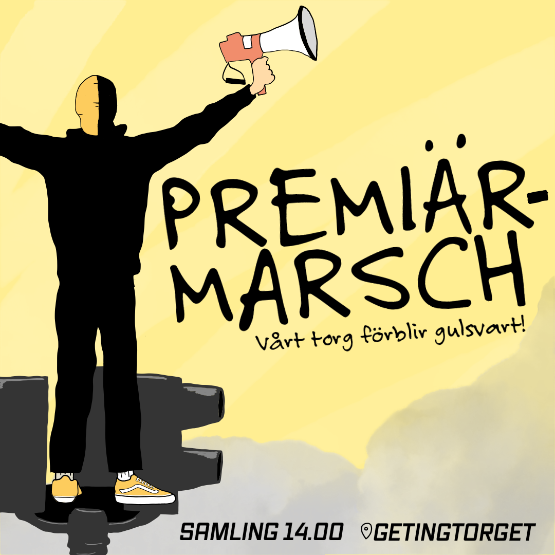 Premiärmarsch från Getingtorget i hemmapremiären