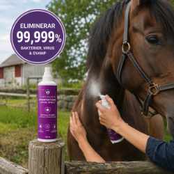 Dödar 99,999% av virus, bakterier och svamp