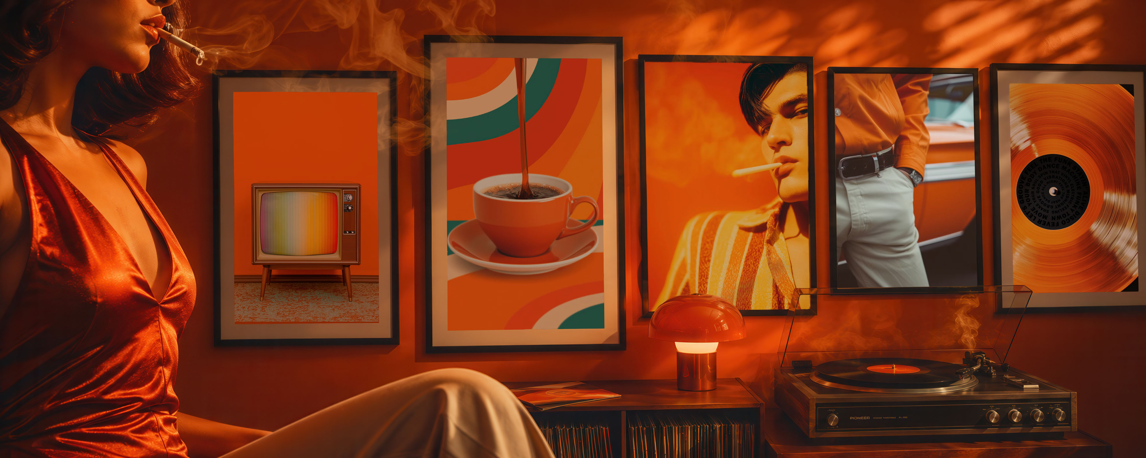 Orange Groove – retro posters från Walldreams