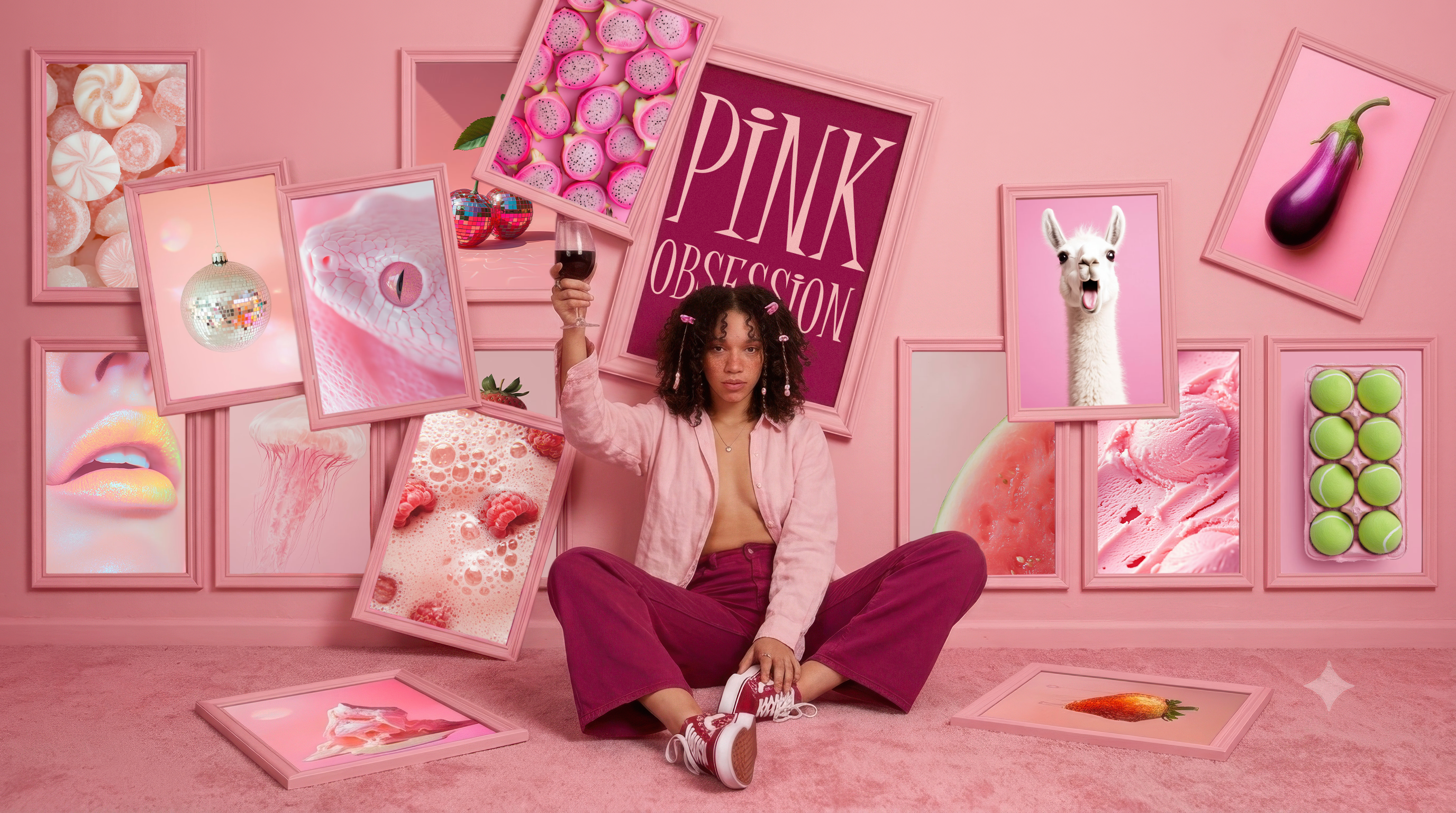 Rosa posters från Walldreams