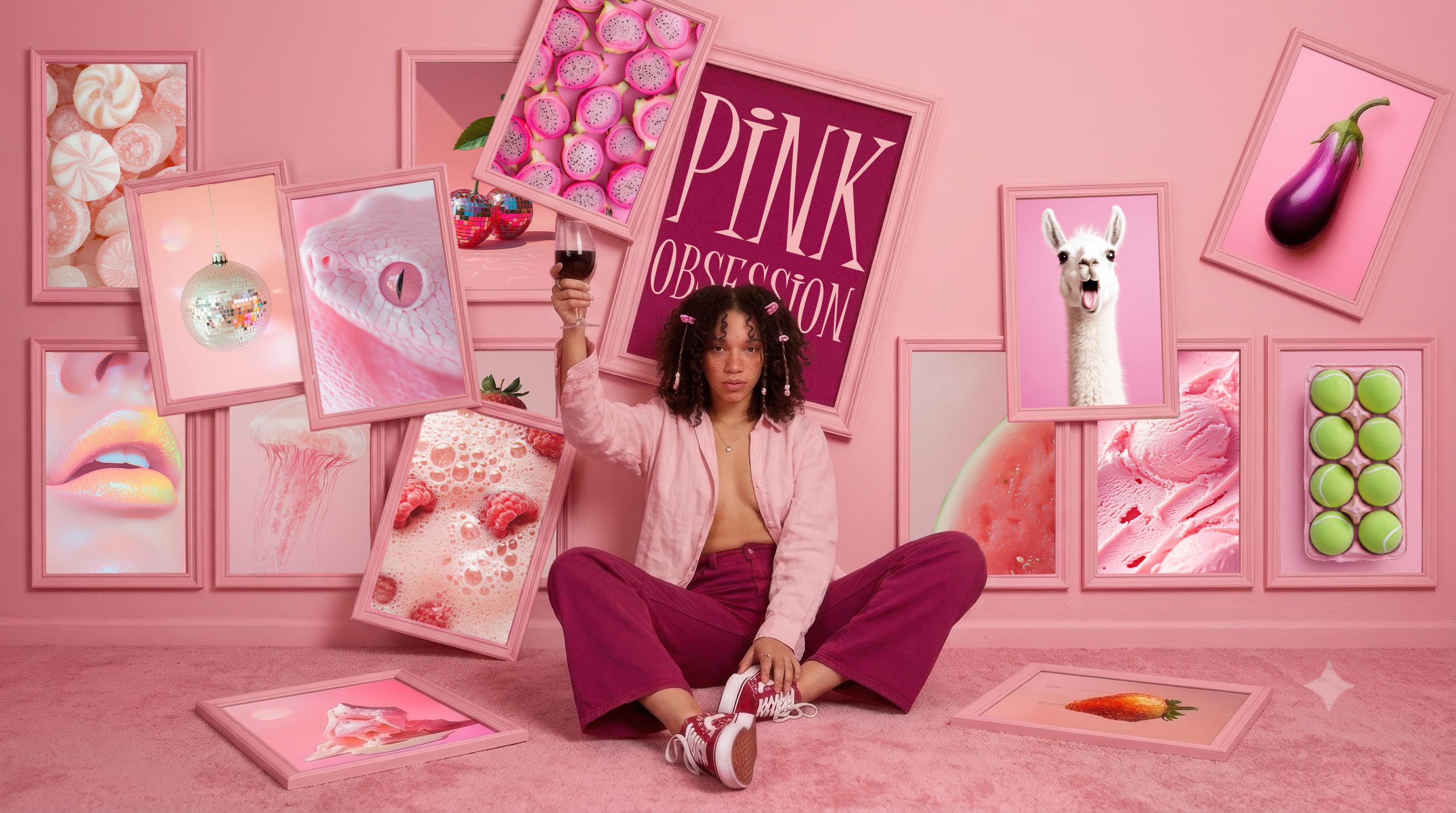 Rosa posters från Walldreams