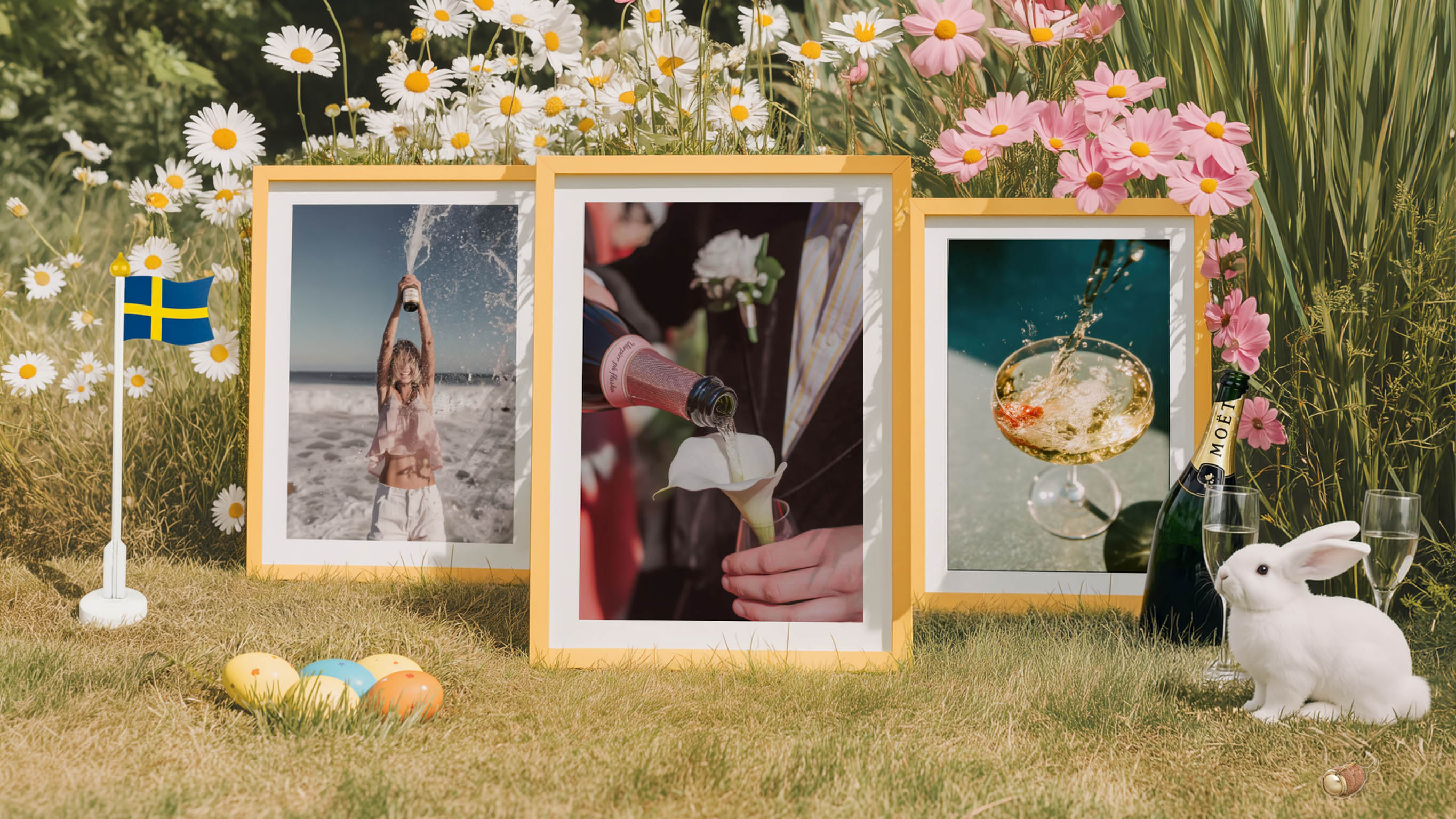 Vårposters med blommor, solsken och vårkänsla från Walldreams