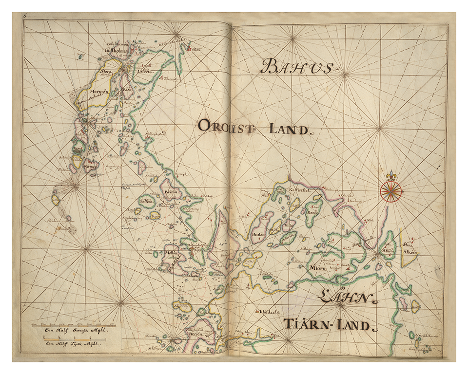 Gammalt sjökort över Orust och Tjörn