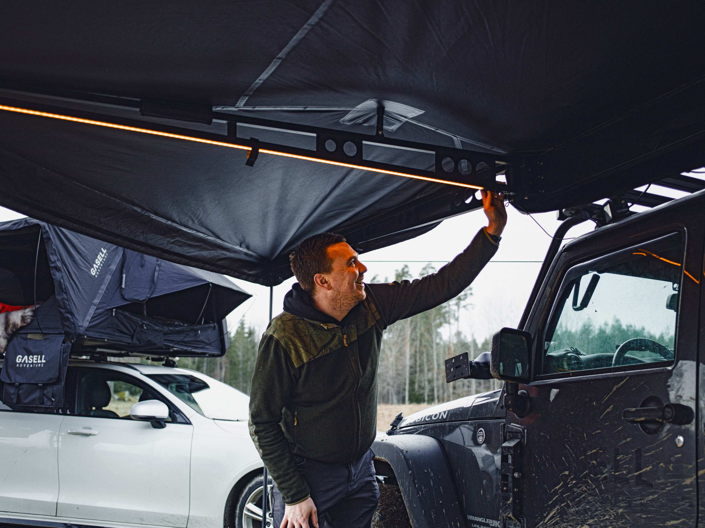 Gasell Adventure ambassador camping with rooftop tent