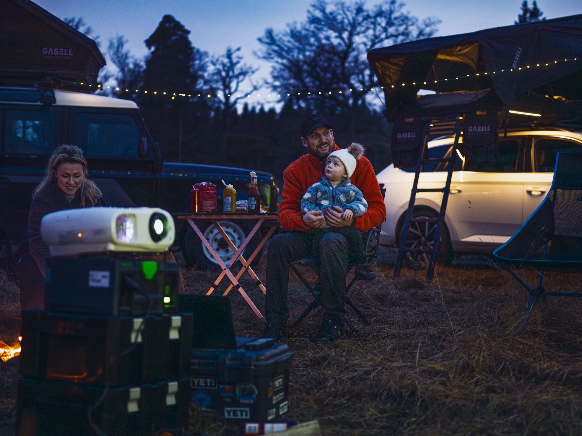 Gasell Adventure ambassador on an outdoor trip with rooftop tent