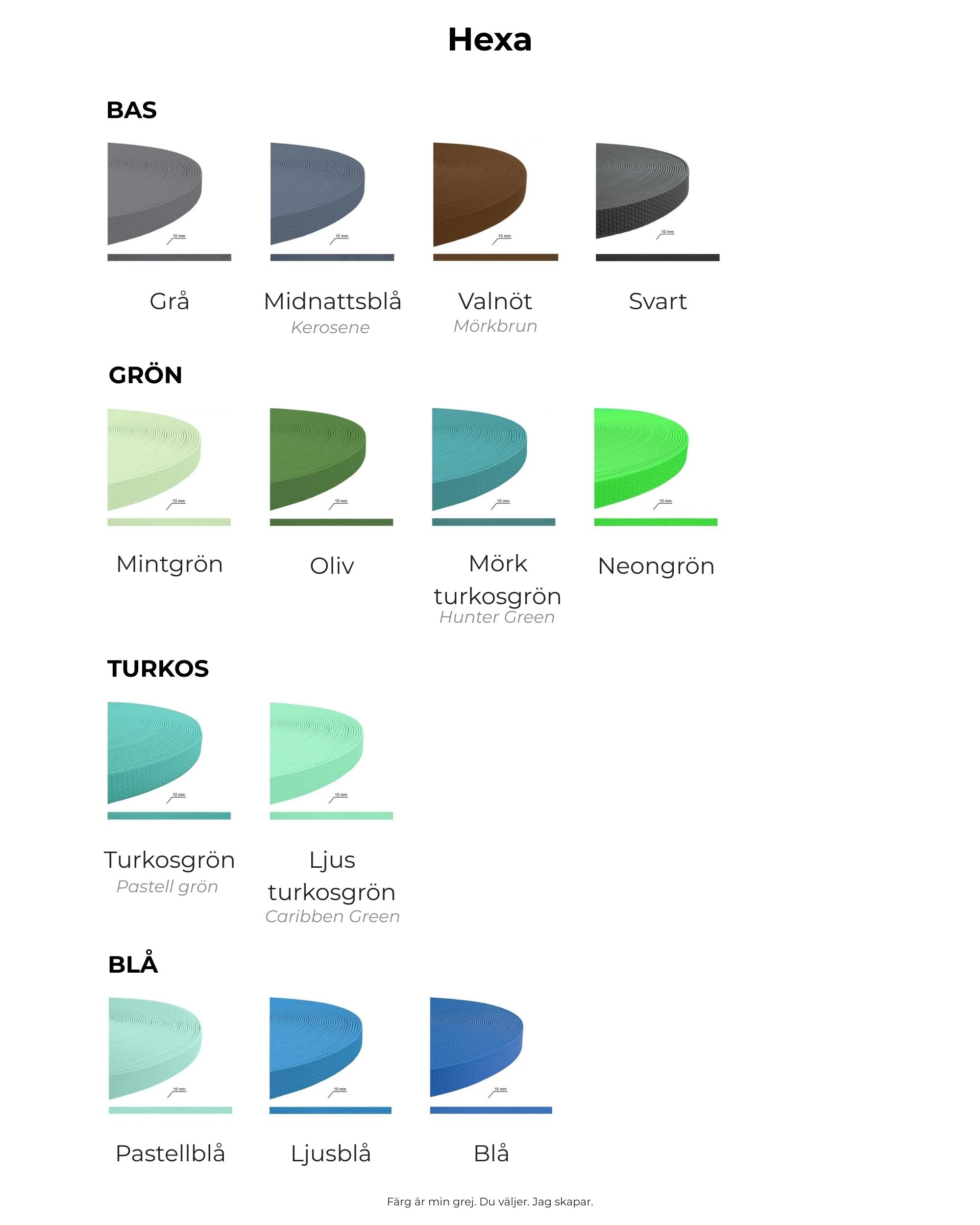 Hexa färgkarta del 1