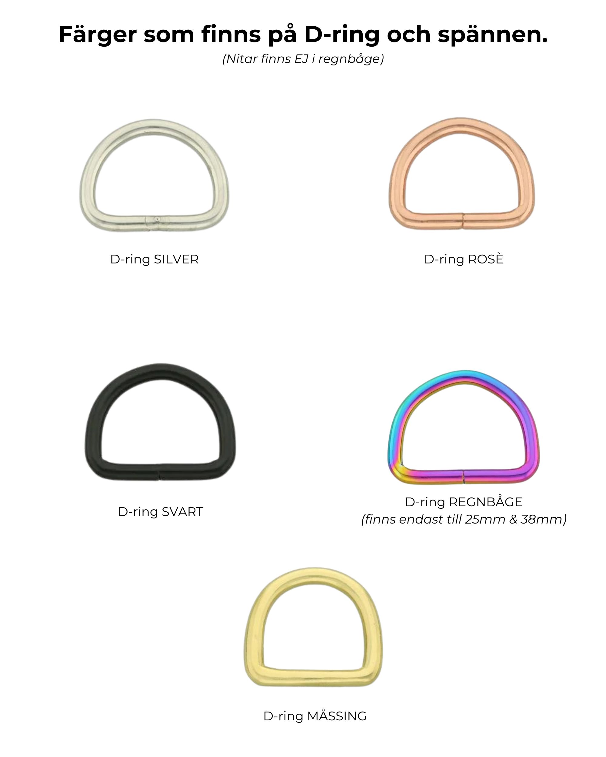 D-ringar och spännen