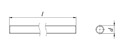 M20 gängstång FZB DIN 975 DIN 976 ritning