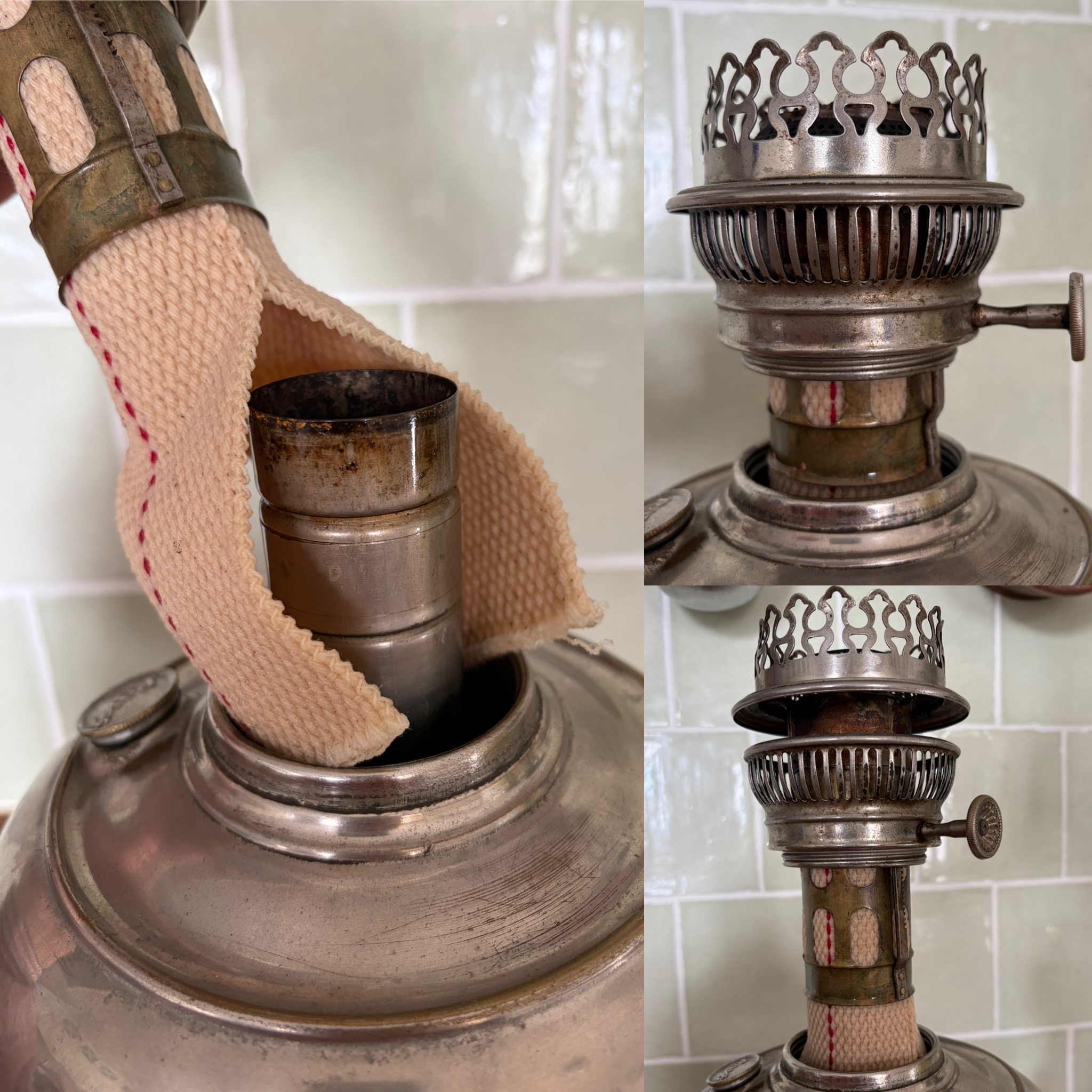 Huru man byter veke på en Rayo fotogenlampa med centraldrag