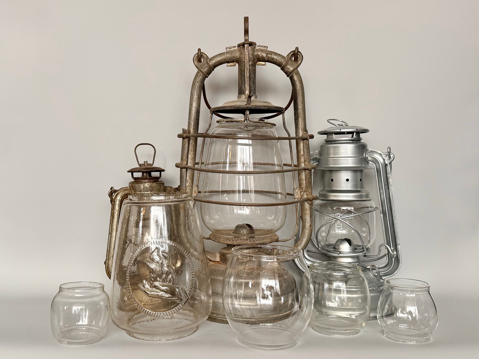 Glas till olika stormlyktor